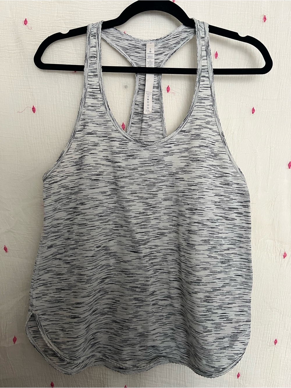 lululemon athletica Marled Racerback Tank - White & Gray